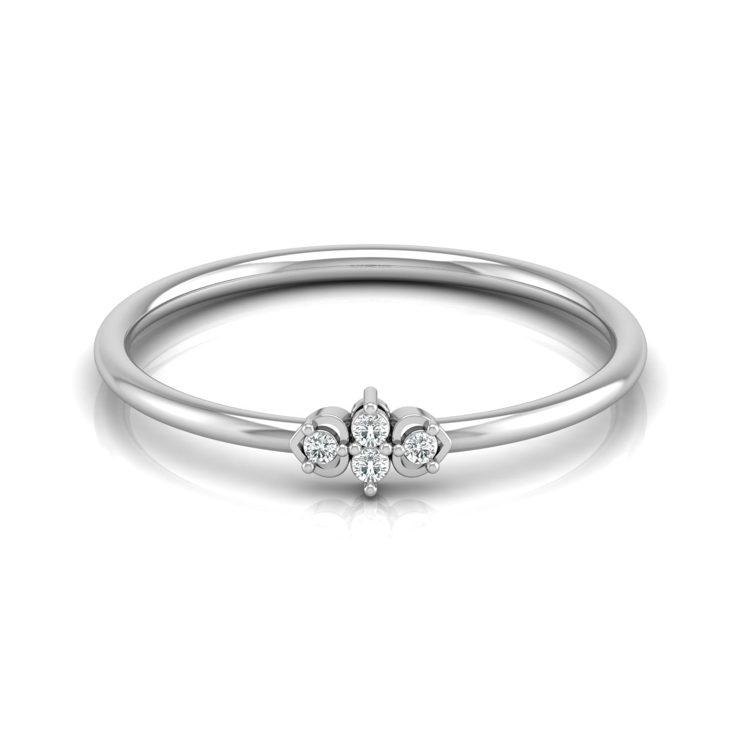 Minimalist Round Cut Lab Grown Diamond Bezel Set Ring