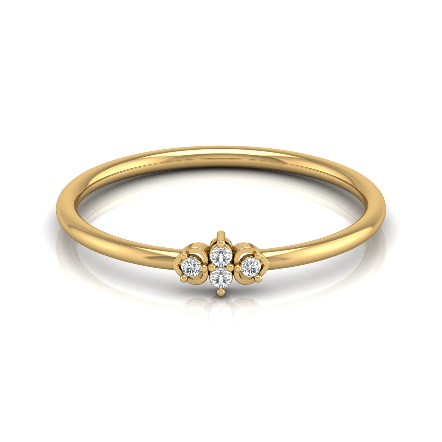 Minimalist Round Cut Lab Grown Diamond Bezel Set Ring