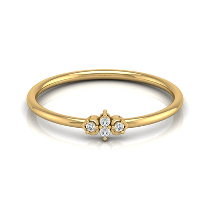 Minimalist Round Cut Lab Grown Diamond Bezel Set Ring