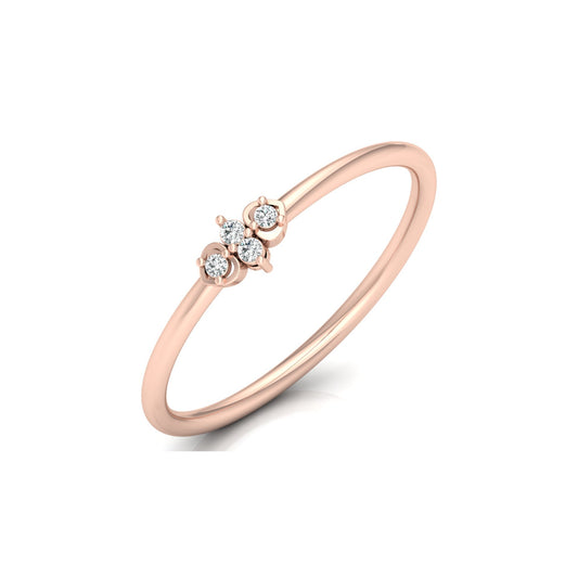 Minimalist Round Cut Lab Grown Diamond Bezel Set Ring