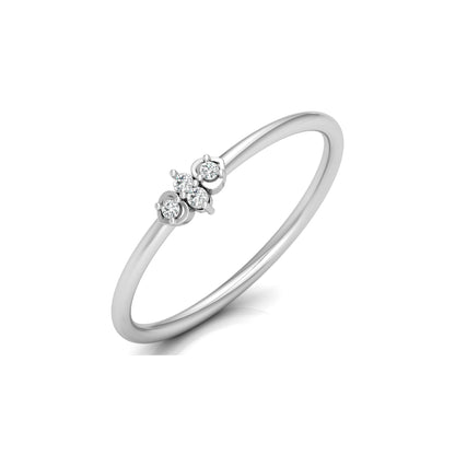 Minimalist Round Cut Lab Grown Diamond Bezel Set Ring
