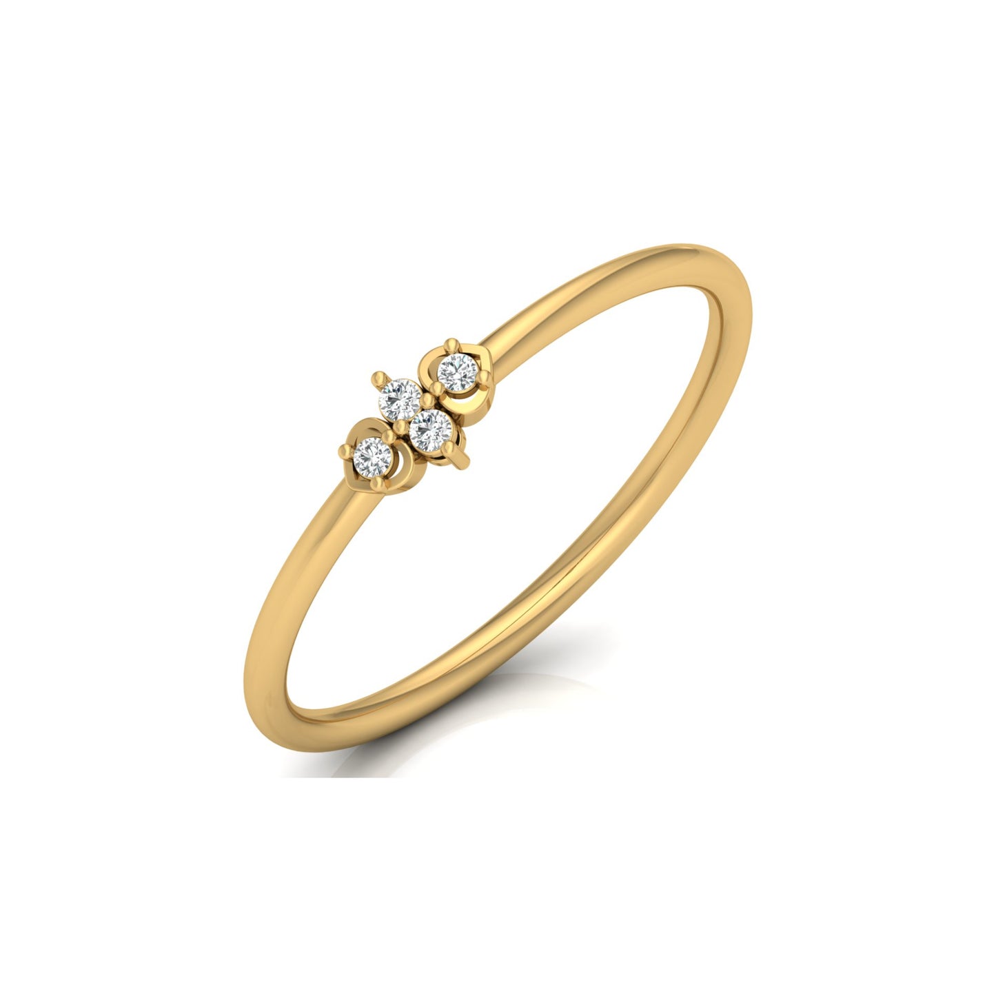 Minimalist Round Cut Lab Grown Diamond Bezel Set Ring
