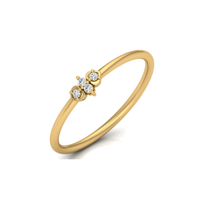 Minimalist Round Cut Lab Grown Diamond Bezel Set Ring
