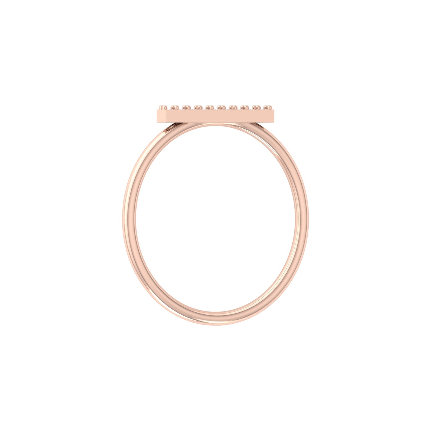 Minimalist Round Diamond Stackable Band Ring Elegant Gift for Women's In 18K Solid Gold