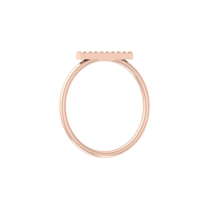 Minimalist Round Diamond Stackable Band Ring Elegant Gift for Women's In 18K Solid Gold