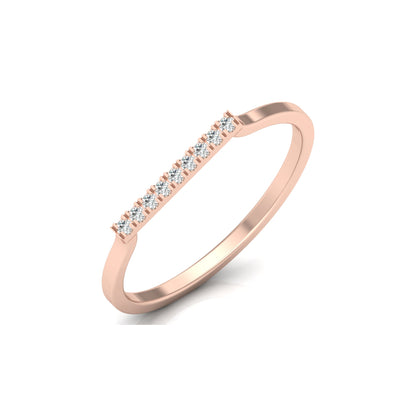 Minimalist Round Diamond Wedding Band Ring Perfect Jewelry For Women In 14 K Solid Gold - HIGHCARAT DIAMONDS
