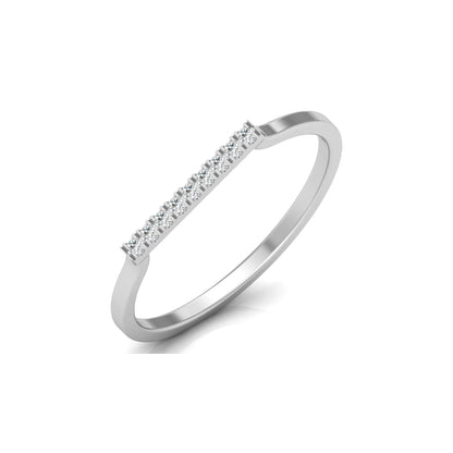 Minimalist Round Diamond Wedding Band Ring Perfect Jewelry For Women In 14 K Solid Gold - HIGHCARAT DIAMONDS