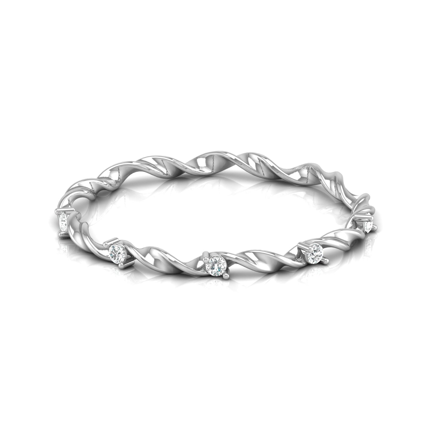 Minimalist Round Lab Or Natural Diamond Band Ring In 14 KT Solid Gold Ecofriendly gift For Women's - HIGHCARAT DIAMONDS