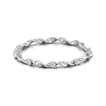 Minimalist Round Lab Or Natural Diamond Band Ring In 14 KT Solid Gold Ecofriendly gift For Women's - HIGHCARAT DIAMONDS
