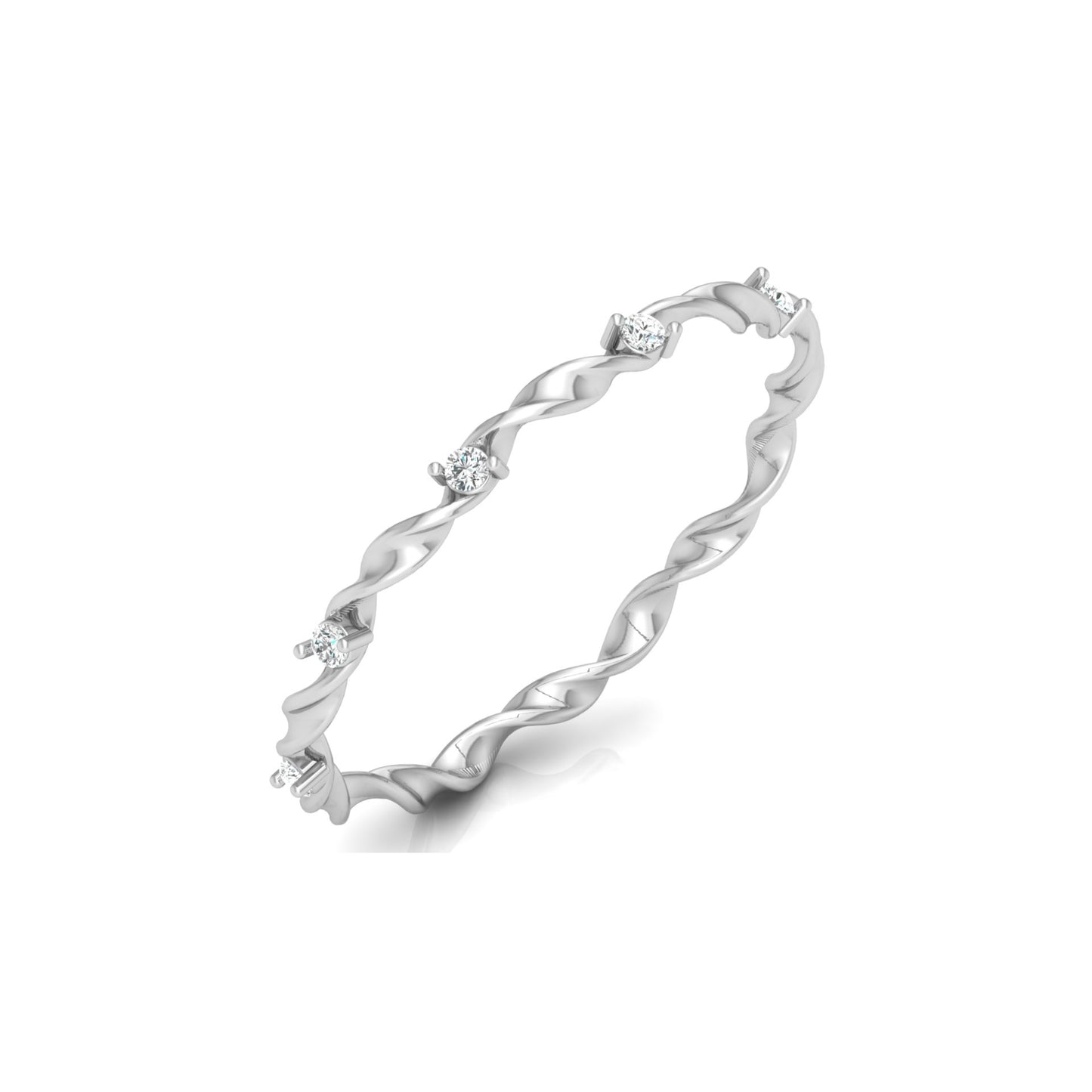 Minimalist Round Lab Or Natural Diamond Band Ring In 14 KT Solid Gold Ecofriendly gift For Women's - HIGHCARAT DIAMONDS