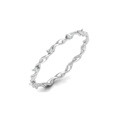 Minimalist Round Lab Or Natural Diamond Band Ring In 14 KT Solid Gold Ecofriendly gift For Women's - HIGHCARAT DIAMONDS