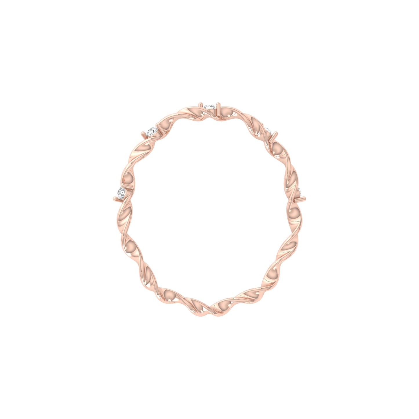 Minimalist Round Lab Or Natural Diamond Band Ring In 14 KT Solid Gold Ecofriendly gift For Women's - HIGHCARAT DIAMONDS