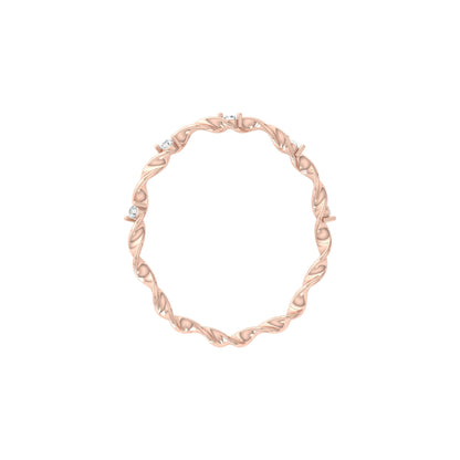 Minimalist Round Lab Or Natural Diamond Band Ring In 14 KT Solid Gold Ecofriendly gift For Women's - HIGHCARAT DIAMONDS