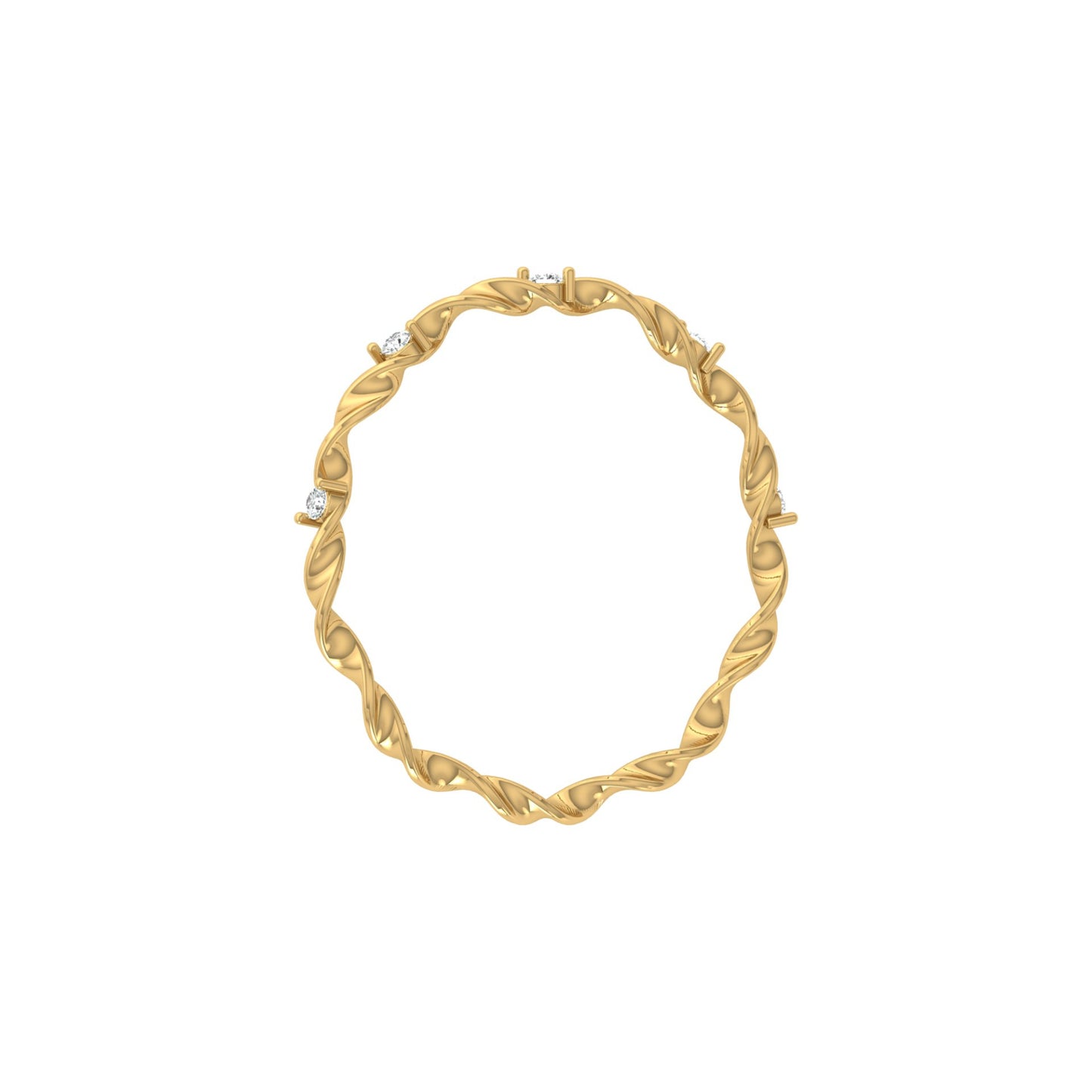 Minimalist Round Lab Or Natural Diamond Band Ring In 14 KT Solid Gold Ecofriendly gift For Women's - HIGHCARAT DIAMONDS