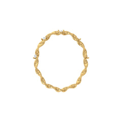 Minimalist Round Lab Or Natural Diamond Band Ring In 14 KT Solid Gold Ecofriendly gift For Women's - HIGHCARAT DIAMONDS