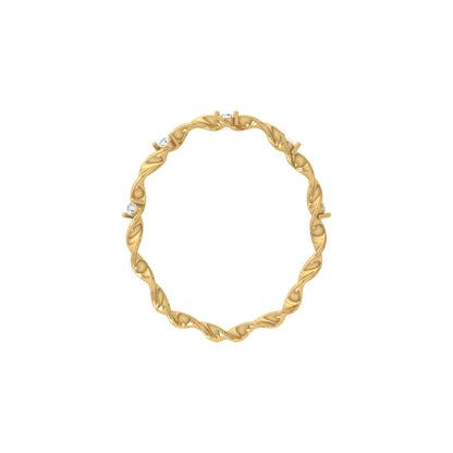 Minimalist Round Lab Or Natural Diamond Band Ring In 14 KT Solid Gold Ecofriendly gift For Women's - HIGHCARAT DIAMONDS