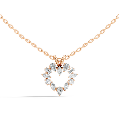 Princess Cut Diamond Necklace Pendant In 14K Solid Gold Anniversary Gift - HIGHCARAT DIAMONDS
