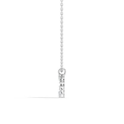 Princess Cut Diamond Necklace Pendant In 14K Solid Gold Anniversary Gift - HIGHCARAT DIAMONDS
