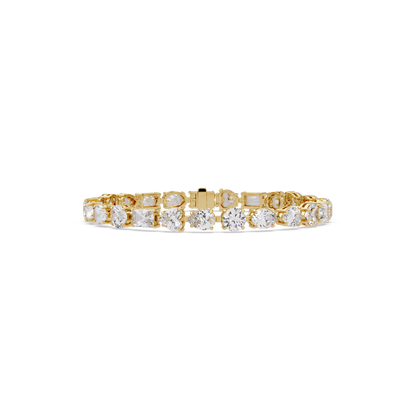 Mixed Shape Lab Grown Diamond Link Tennis Bracelet - HIGHCARAT DIAMONDS