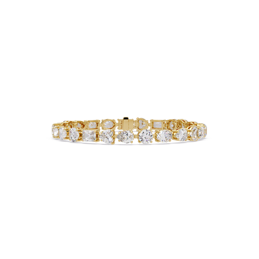 Mixed Shape Lab Grown Diamond Link Tennis Bracelet - HIGHCARAT DIAMONDS