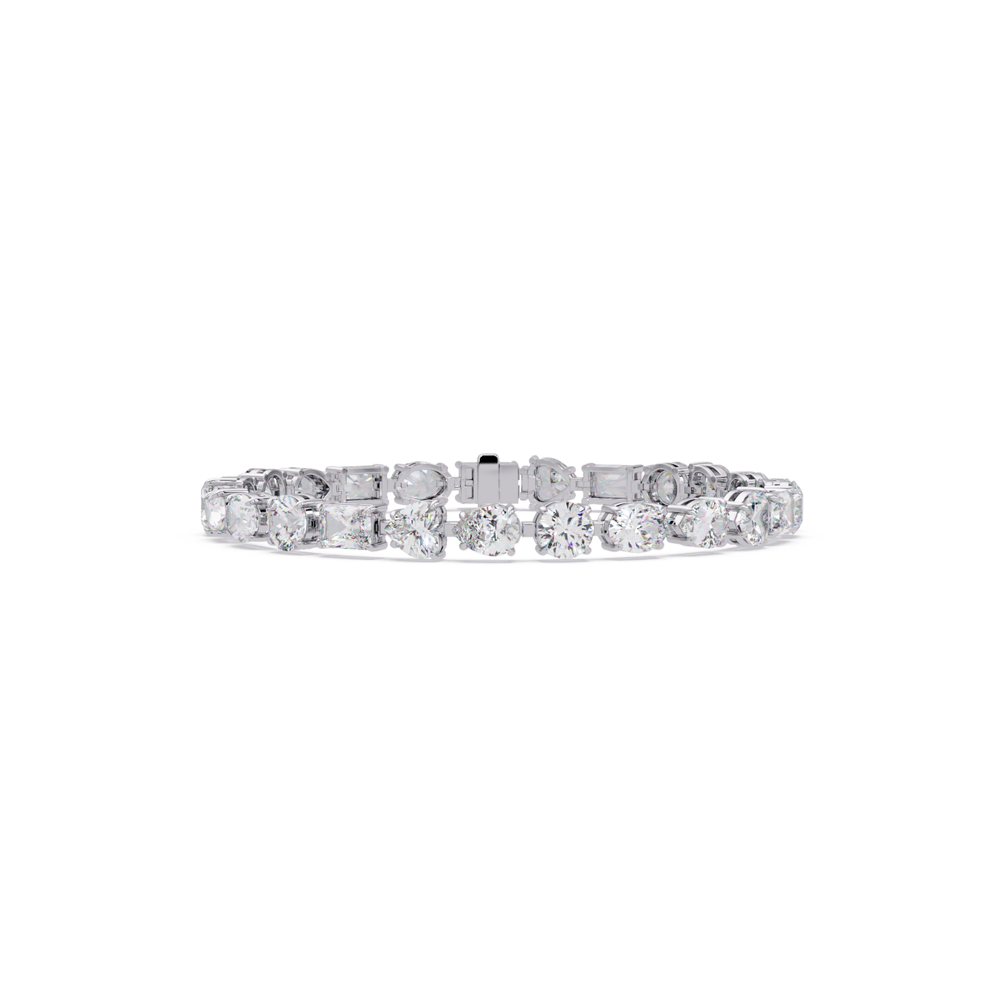Mixed Shape Lab Grown Diamond Link Tennis Bracelet - HIGHCARAT DIAMONDS
