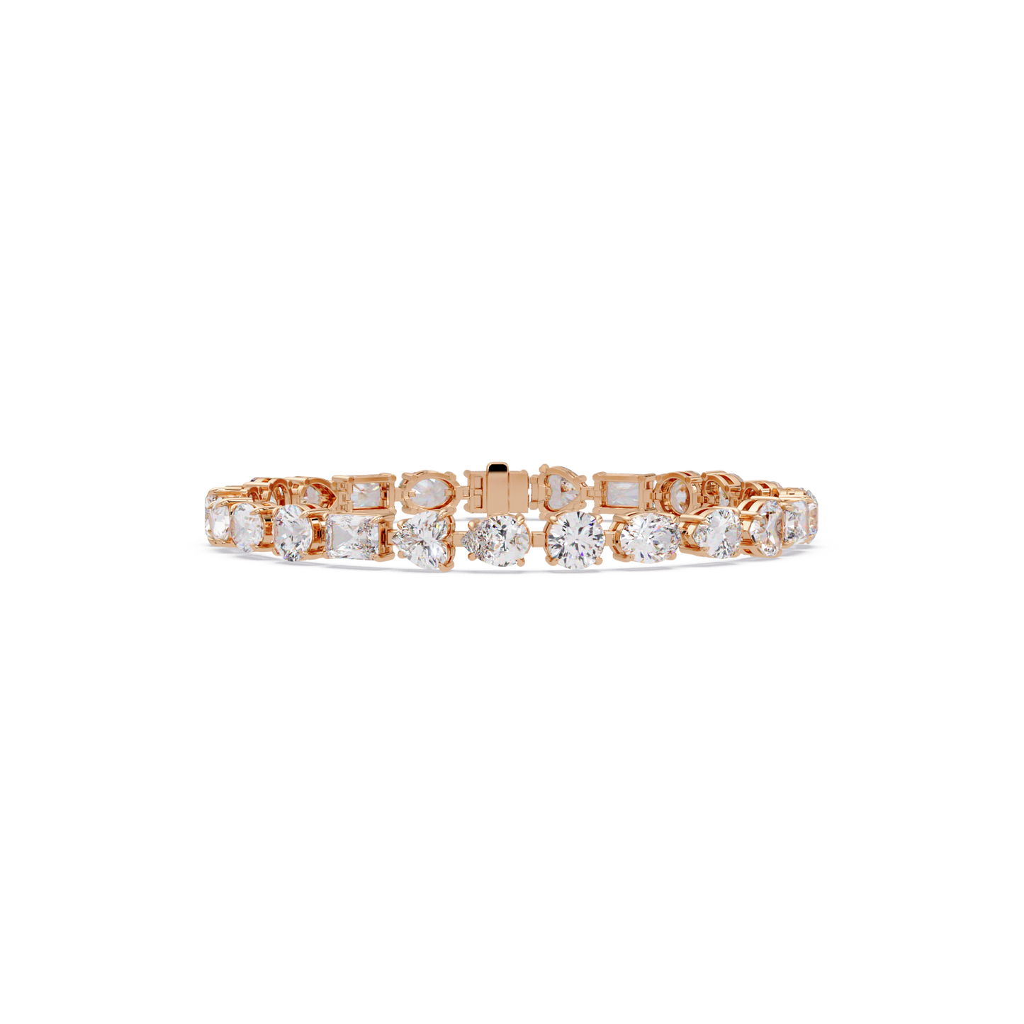 Mixed Shape Lab Grown Diamond Link Tennis Bracelet - HIGHCARAT DIAMONDS