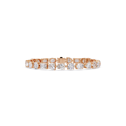 Mixed Shape Lab Grown Diamond Link Tennis Bracelet - HIGHCARAT DIAMONDS
