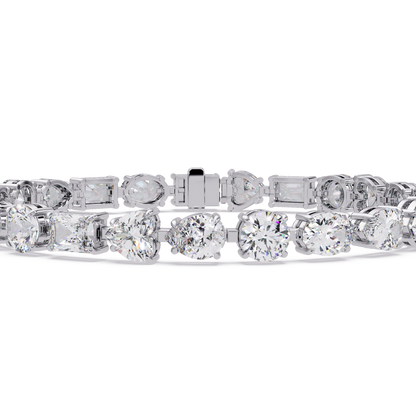 Mixed Shape Lab Grown Diamond Link Tennis Bracelet - HIGHCARAT DIAMONDS