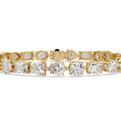 Mixed Shape Lab Grown Diamond Link Tennis Bracelet - HIGHCARAT DIAMONDS