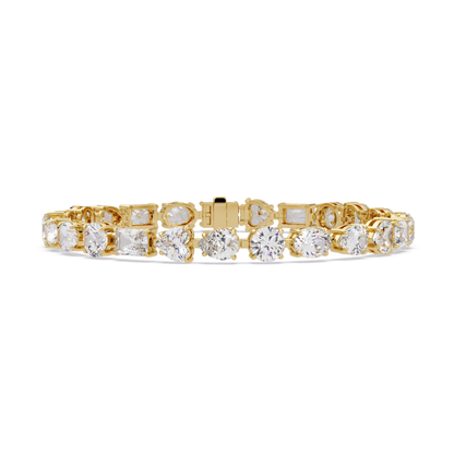 Mixed Shape Lab Grown Diamond Link Tennis Bracelet - HIGHCARAT DIAMONDS