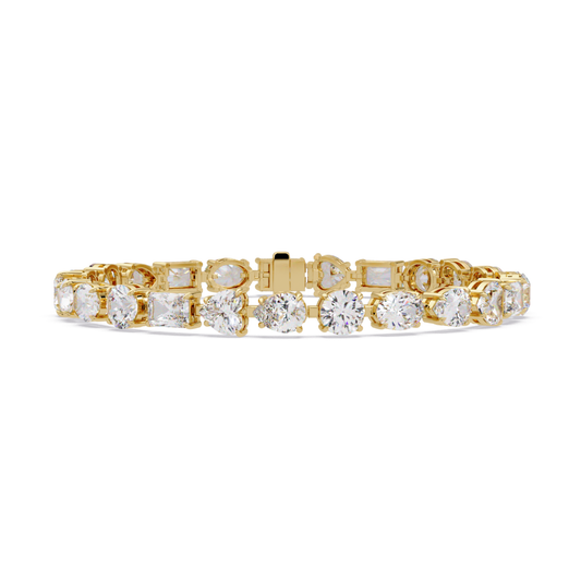 Mixed Shape Lab Grown Diamond Link Tennis Bracelet - HIGHCARAT DIAMONDS