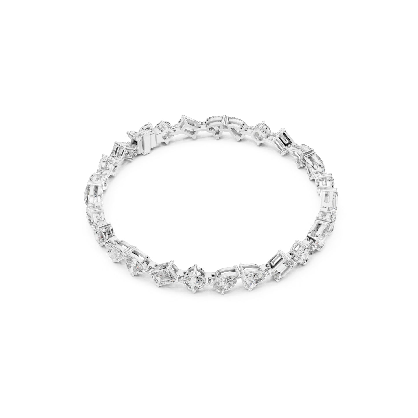 11.72 Ct All Shapes Diamonds 14k Solid Gold Elegant Vintage Classic Tennis Bracelet For Women - HIGHCARAT DIAMONDS
