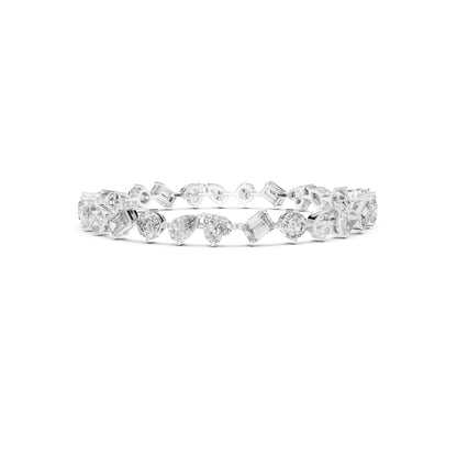 11.72 Ct All Shapes Diamonds 14k Solid Gold Elegant Vintage Classic Tennis Bracelet For Women - HIGHCARAT DIAMONDS