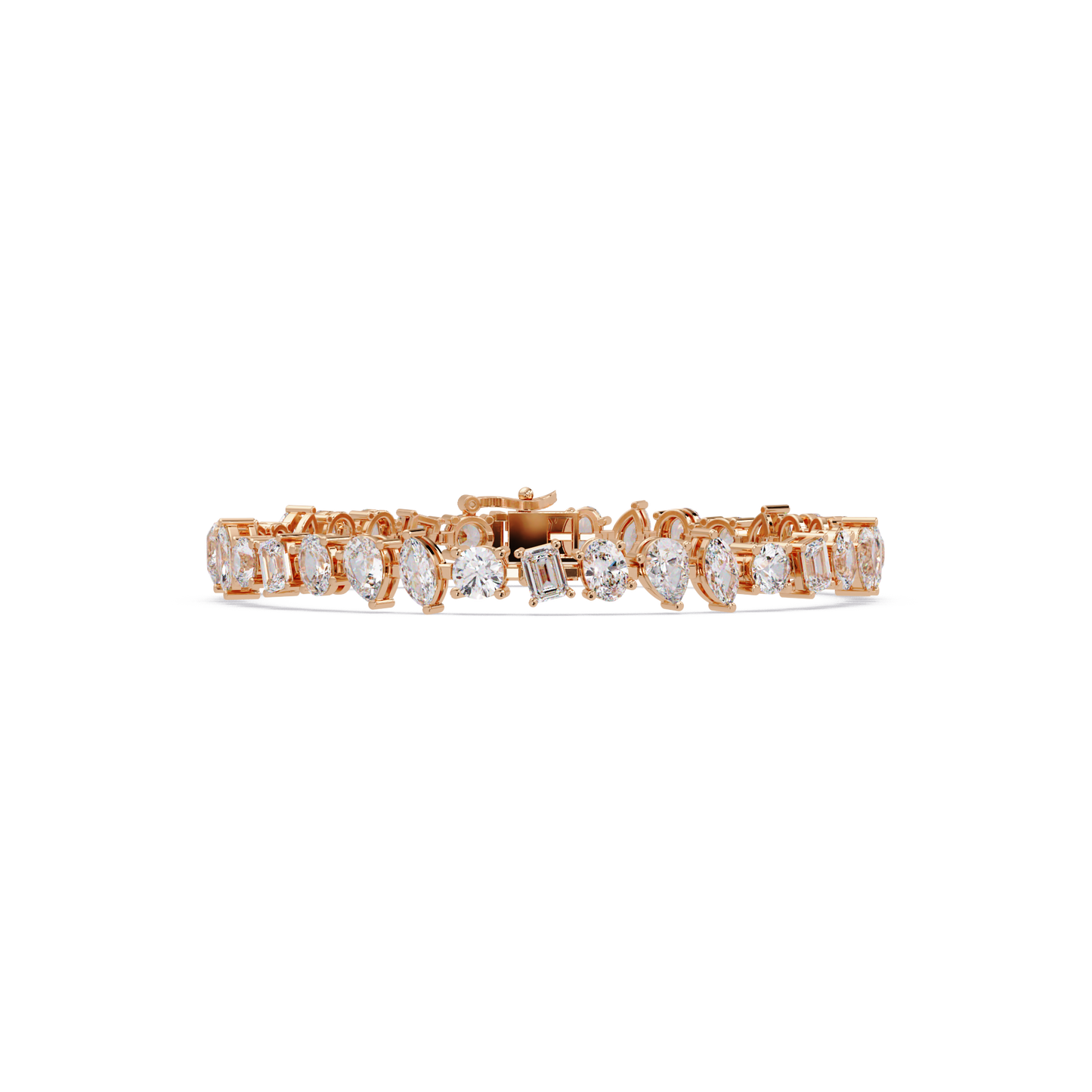 Mixed Shape Lab-Grown Diamond Tennis Bracelet - HIGHCARAT DIAMONDS