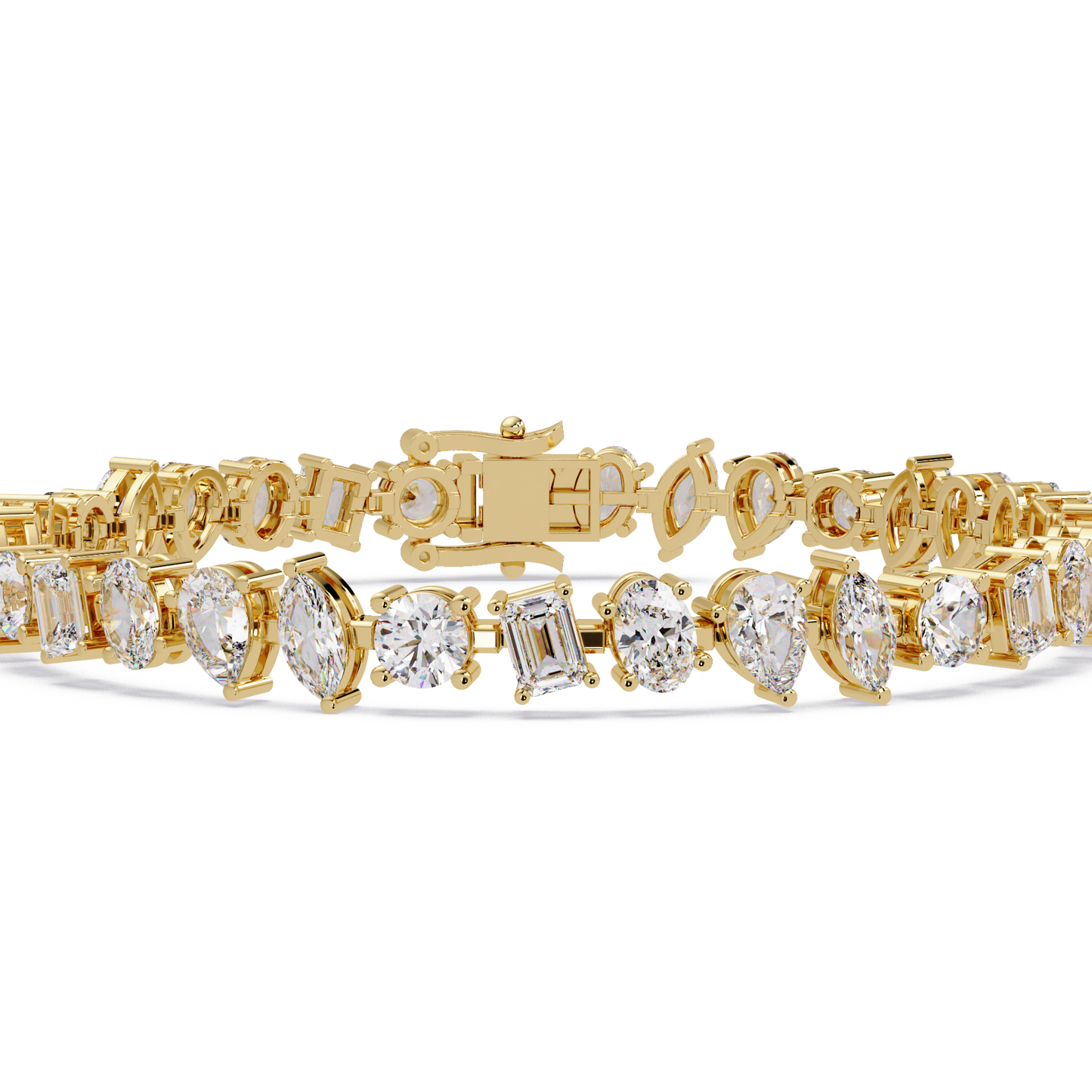 Mixed Shape Lab-Grown Diamond Tennis Bracelet - HIGHCARAT DIAMONDS