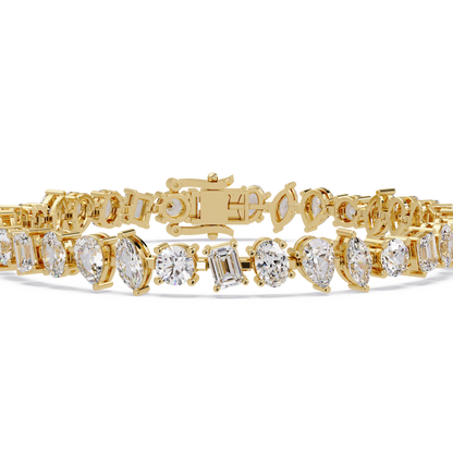 Mixed Shape Lab-Grown Diamond Tennis Bracelet - HIGHCARAT DIAMONDS