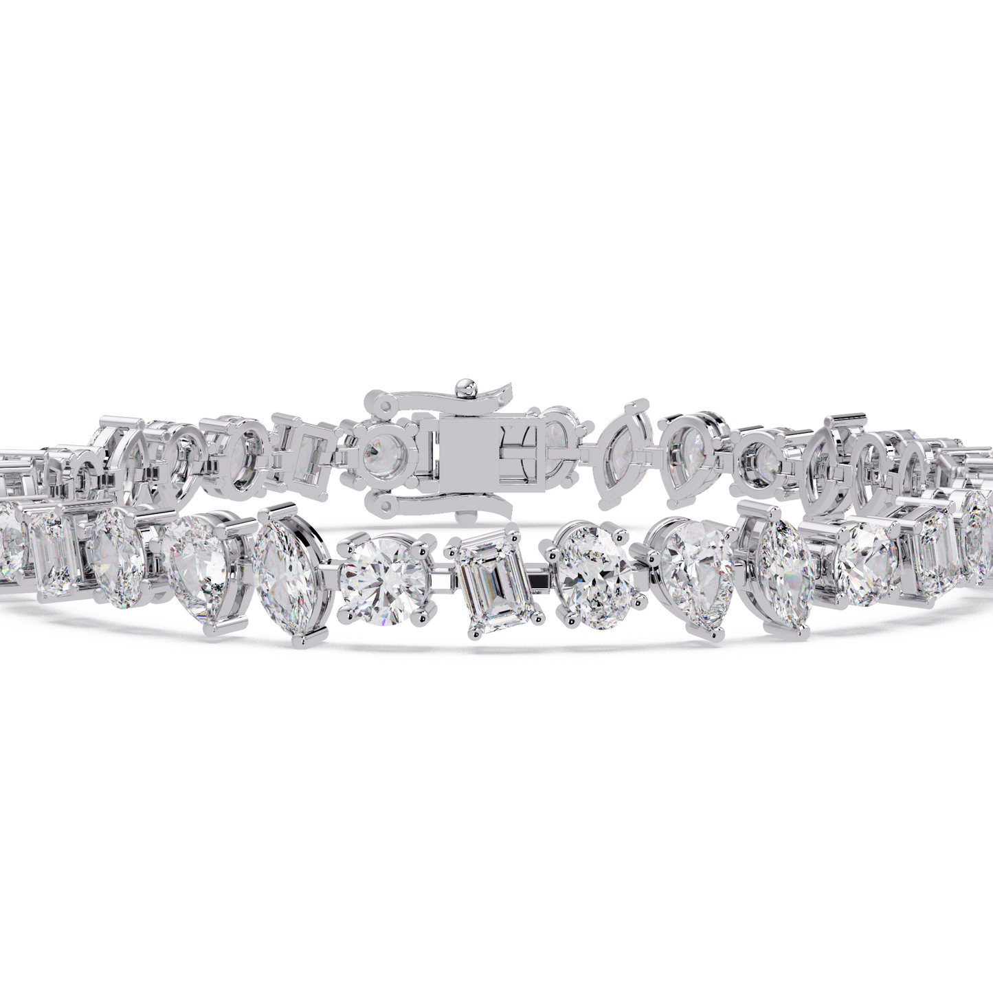 Mixed Shape Lab-Grown Diamond Tennis Bracelet - HIGHCARAT DIAMONDS