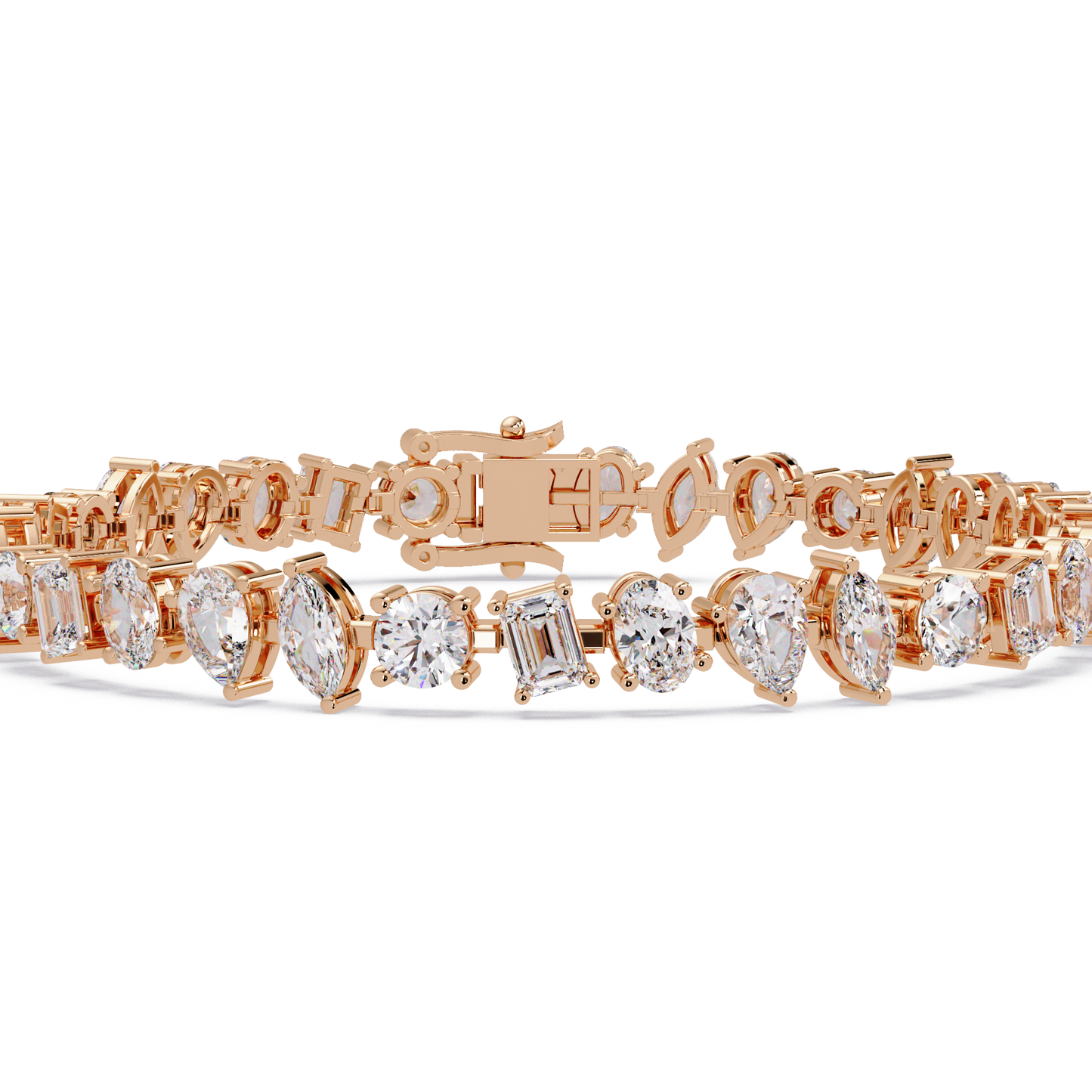 Mixed Shape Lab-Grown Diamond Tennis Bracelet - HIGHCARAT DIAMONDS
