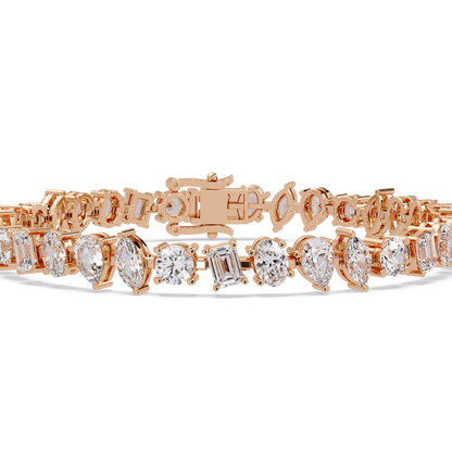 Mixed Shape Lab-Grown Diamond Tennis Bracelet - HIGHCARAT DIAMONDS