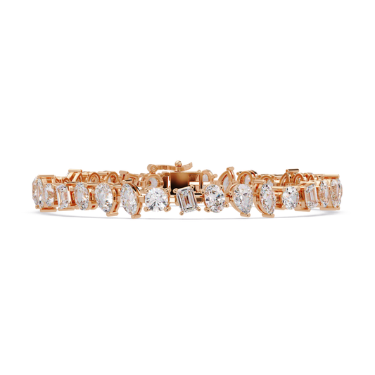 Mixed Shape Lab-Grown Diamond Tennis Bracelet - HIGHCARAT DIAMONDS