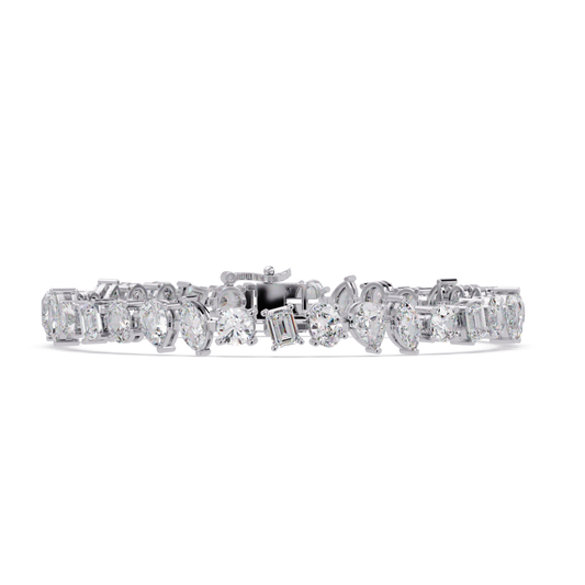 Mixed Shape Lab-Grown Diamond Tennis Bracelet - HIGHCARAT DIAMONDS