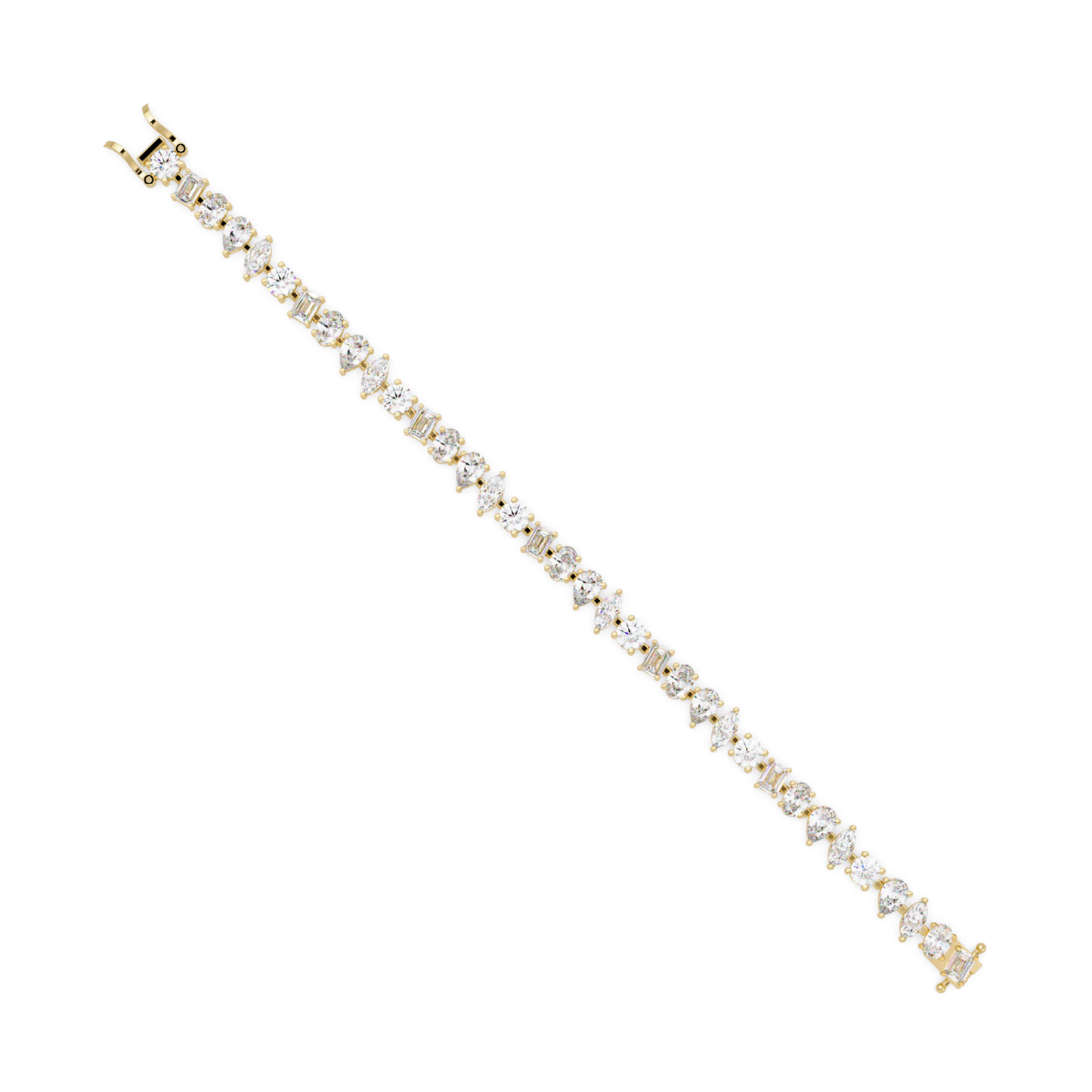 Mixed Shape Lab-Grown Diamond Tennis Bracelet - HIGHCARAT DIAMONDS