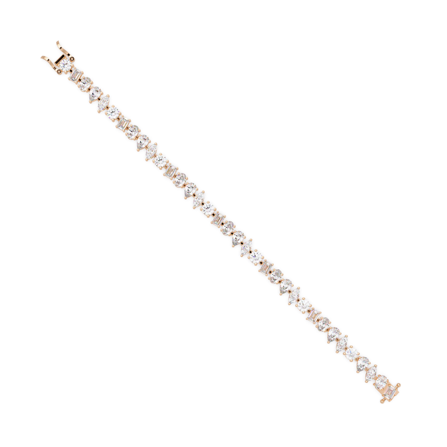 Mixed Shape Lab-Grown Diamond Tennis Bracelet - HIGHCARAT DIAMONDS