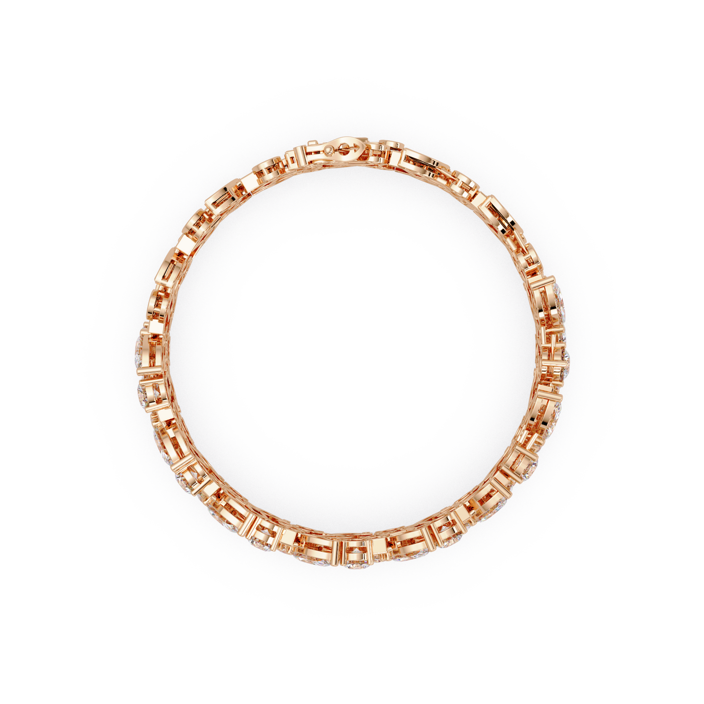 Mixed Shape Lab grown Diamond Wide Bracelet - HIGHCARAT DIAMONDS