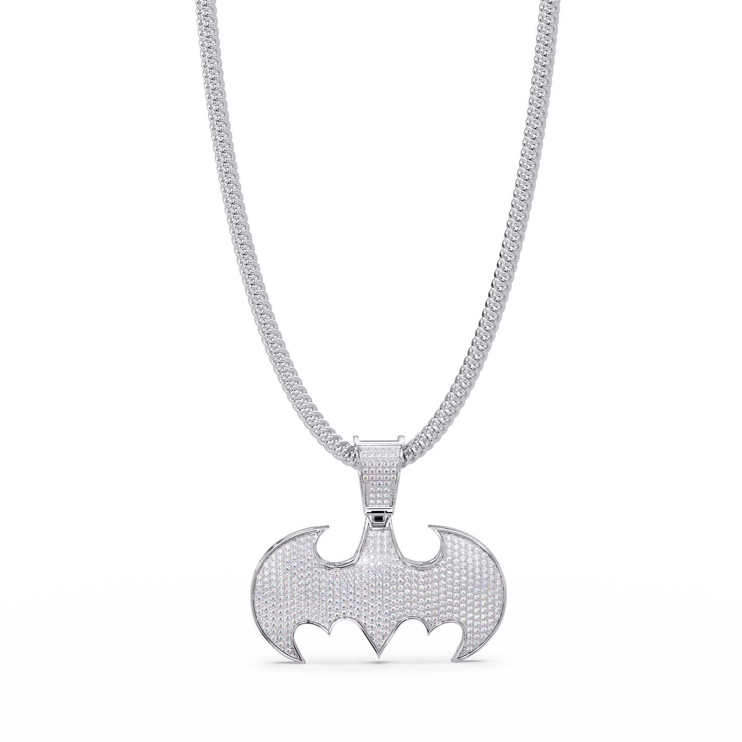 Modern Bat Shape Lab Grown Rose Gold Diamond Pendant - HIGHCARAT DIAMONDS
