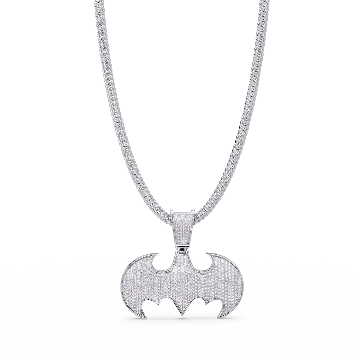 Modern Bat Shape Lab Grown Rose Gold Diamond Pendant - HIGHCARAT DIAMONDS