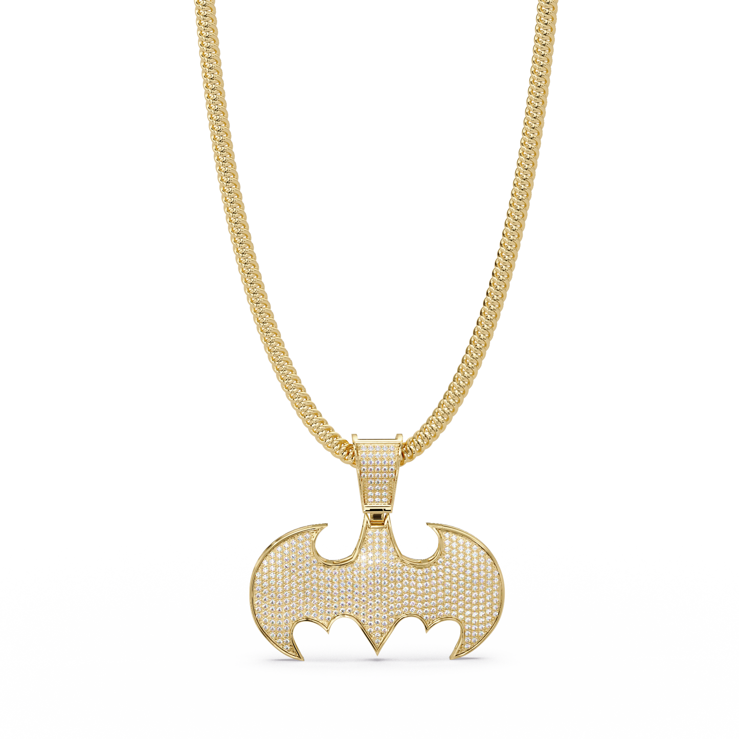 Modern Bat Shape Lab Grown Rose Gold Diamond Pendant - HIGHCARAT DIAMONDS
