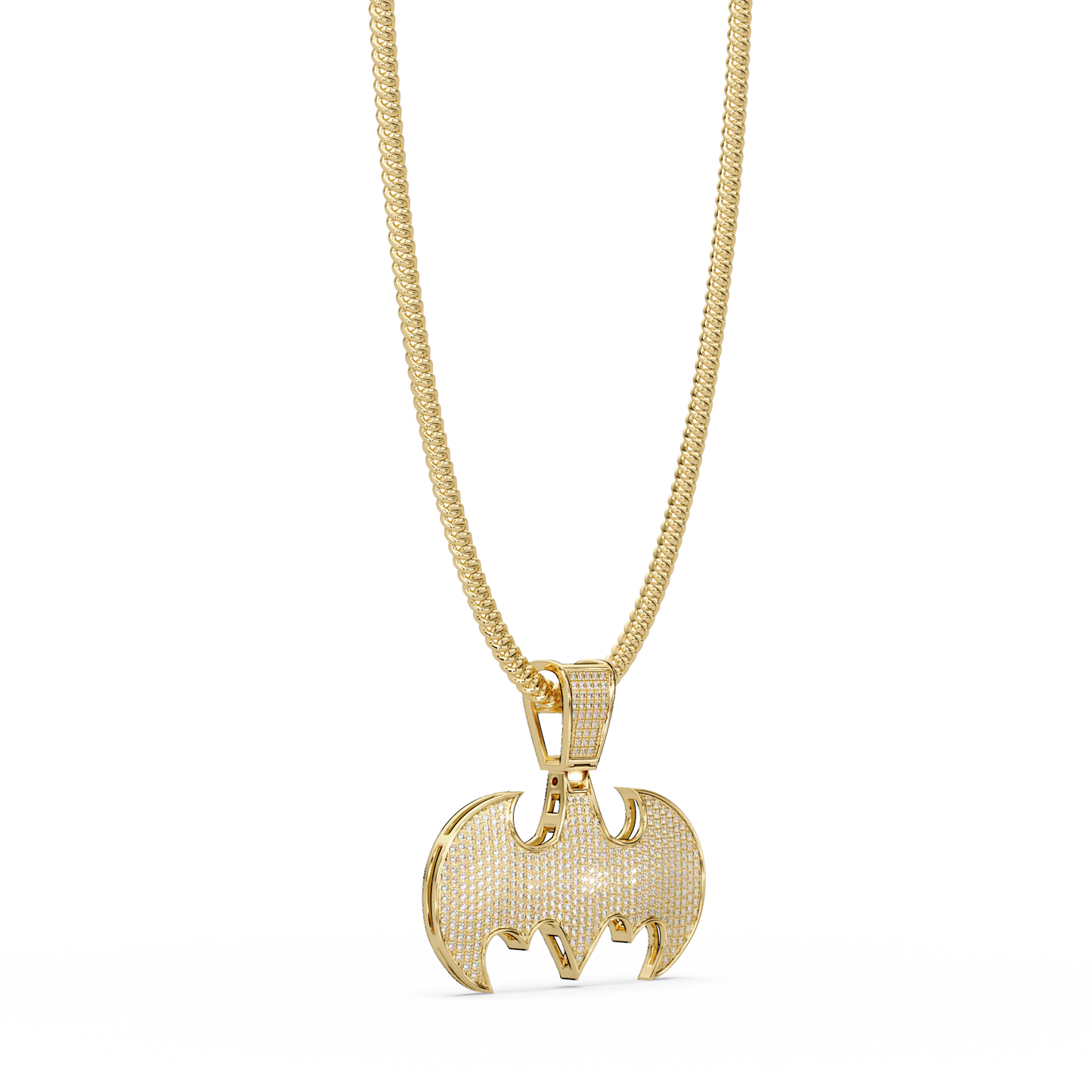 Modern Bat Shape Lab Grown Rose Gold Diamond Pendant - HIGHCARAT DIAMONDS