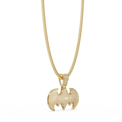 Modern Bat Shape Lab Grown Rose Gold Diamond Pendant - HIGHCARAT DIAMONDS