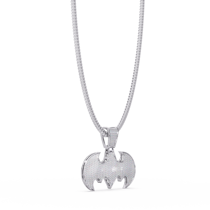 Modern Bat Shape Lab Grown Rose Gold Diamond Pendant - HIGHCARAT DIAMONDS